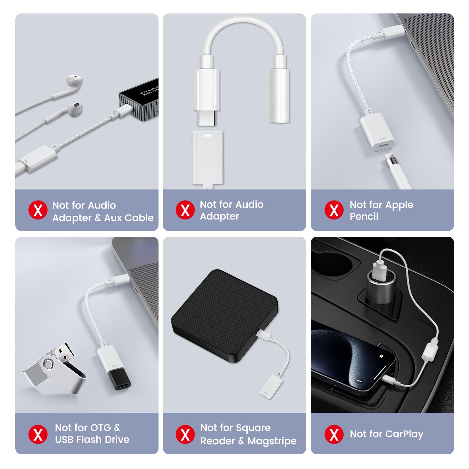 Amazon.com: USB C to Lightning Audio Adapter, USB C Male to Female